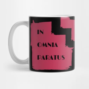 In Omnia Paratus - Latin Phrase in Viva Magenta Mug